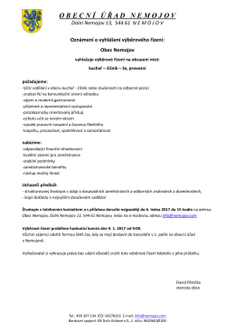 Hled&aacute;me - Nemojov