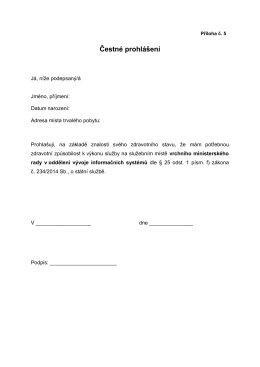 Čestn&eacute; prohl&aacute;&scaron;en&iacute;