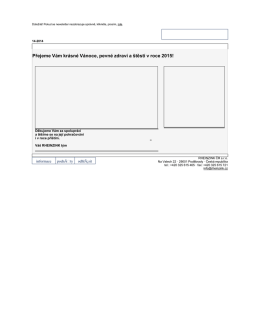 Přejeme V&aacute;m kr&aacute;sn&eacute; V&aacute;noce, pevn&eacute; zdrav&iacute; a &scaron;těst&iacute; v