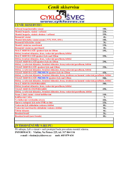 Cen&iacute;k skiservisu