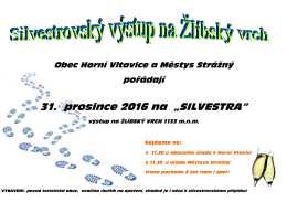 Pozvánka na silvestrovský výstup na Žlíbský vrch