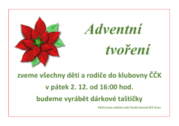 Adventní tvoření