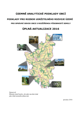 Textová část podkladů pro rozbor udržitelného rozvoje území