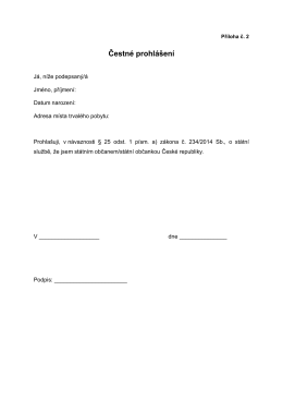 Čestn&eacute; prohl&aacute;&scaron;en&iacute;