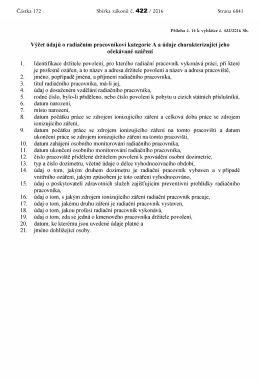o radiačn&iacute;m pracovn&iacute;kovi kategorie A a &uacute;daje - Beck
