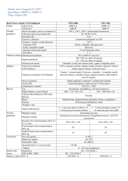 Model: série Vanguard II (VRT) Specifikace: 6000VA, 10000VA