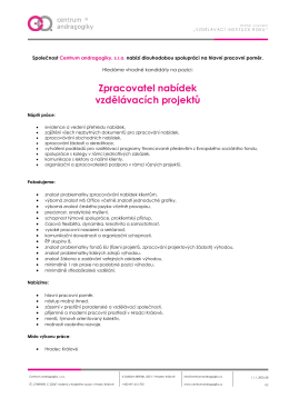 Zpracovatel nabídek vzdělávacích projektů