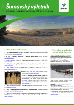 &Scaron;umavsk&yacute; v&yacute;letn&iacute;k - leden 2017
