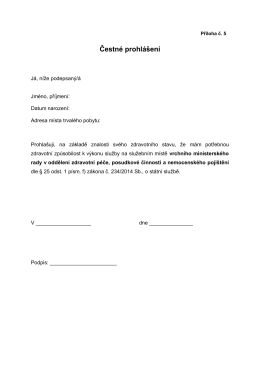 Čestn&eacute; prohl&aacute;&scaron;en&iacute;