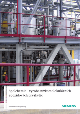 Spolchemie - výroba nízkomolekulárních epoxidových
