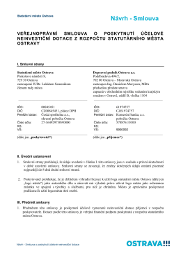 Příloha č. 34: Návrh smlouvy – Dopravní podnik Ostrava, a.s.