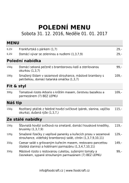 polední menu - restaurace v OD kika