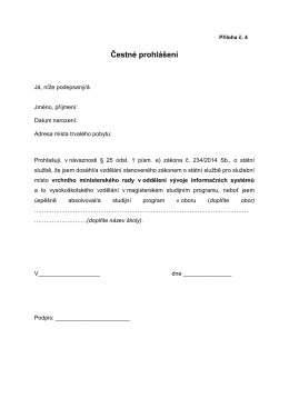 Čestn&eacute; prohl&aacute;&scaron;en&iacute;