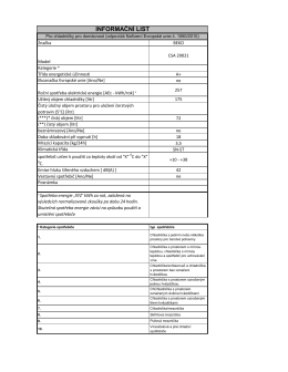 INFORMAČNÍ LIST