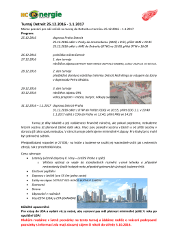 Turnaj Detroit 25.12.2016 - 1.1.2017