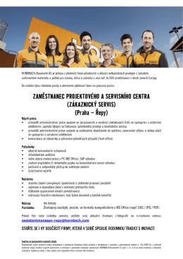 ZAMĚSTNANEC PROJEKTOVÉHO A SERVISNÍHO