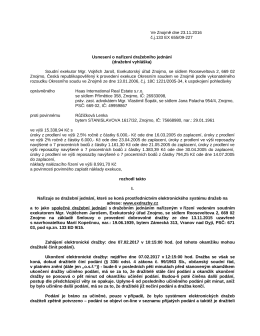 Dražební vyhláška - Městys Vranov nad Dyjí