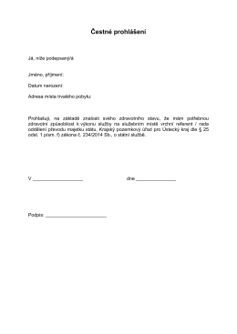 Čestn&eacute; prohl&aacute;&scaron;en&iacute;