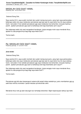 Forum TanyaDokterSpOG - Tanyakan ke Dokter Kandungan Anda