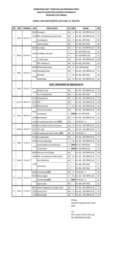 jadwal uas – ta 2016-2017 psf fkub - farmasi