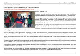 bima update : perhatikan kesehatan lingkungan