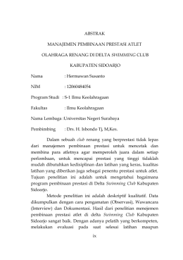 ix ABSTRAK MANAJEMEN PEMBINAAN PRESTASI ATLET