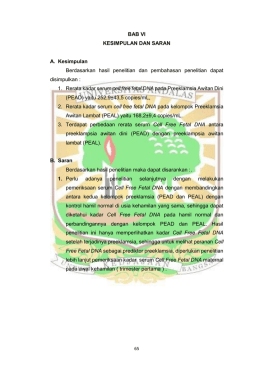 BAB VI KESIMPULAN DAN SARAN A. Kesimpulan Berdasarkan