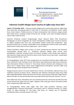 DownloadIndonesia Terpilih Sebagai Guest Country di Coffee Expo