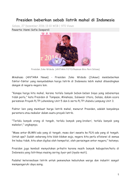 Presiden beberkan sebab listrik mahal di Indonesia