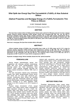 Sifat Optik dan Energi Gap Film Ferroelektrik LiTaSiO5 di Atas