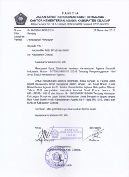 panitia jalan sehat kerukunan umat beragama