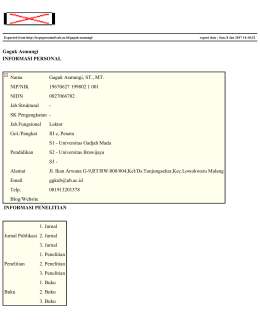 Gaguk Asmungi INFORMASI PERSONAL Nama