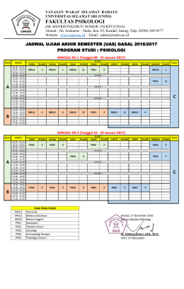 Psikologi - Universitas Selamat Sri