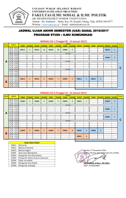 Ilmu Komunikasi - Universitas Selamat Sri