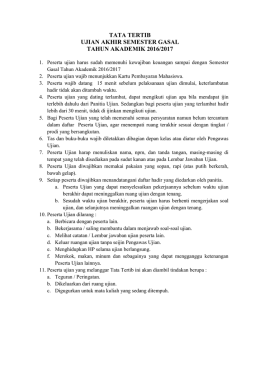 tata tertib ujian akhir semester gasal tahun akademik 2016/2017