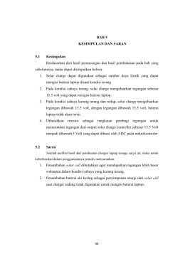 BAB V KESIMPULAN DAN SARAN 5.1 Kesimpulan Berdasarkan