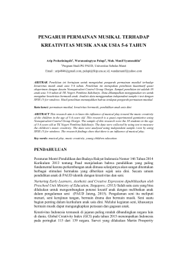 pengaruh permainan musikal terhadap kreativitas musik anak usia 5