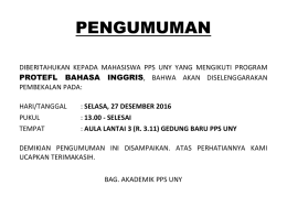 PENGUMUMAN