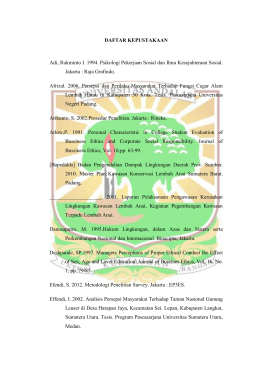 65 DAFTAR KEPUSTAKAAN Adi, Rukminto I. 1994. Psikologi