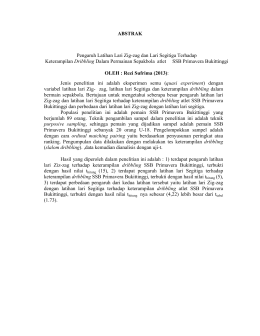 ABSTRAK Pengaruh Latihan Lari Zig