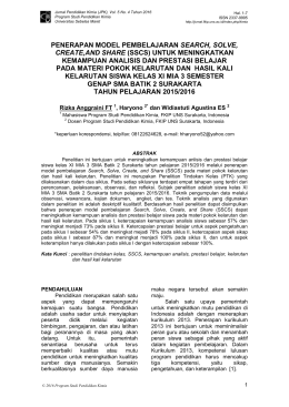 penerapan model pembelajaran search, solve, create,and share