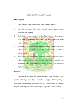 BAB V KESIMPULAN DAN SARAN 5.1 Kesimpulan Dari penelitian