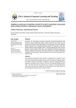 Chi`e: Journal of Japanese Learning and Teaching