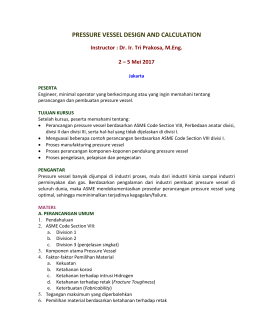PRESSURE VESSEL DESIGN AND CALCULATION