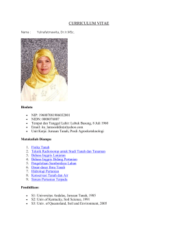 curriculum vitae - Universitas Andalas