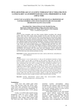 pengaruh perlakuan leaching terhadap sifat mekanik film lateks