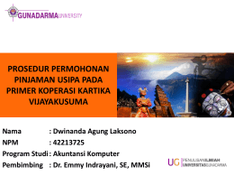 prosedur permohonan pinjaman usipa pada primer koperasi kartika