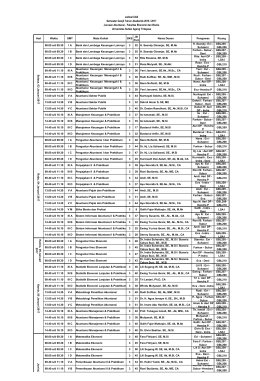 Jadwal UAS Semester Ganjil Tahun Akademik 2016 / 2017 Jurusan
