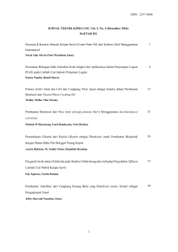 ISSN : 2337-4888 i JURNAL TEKNIK KIMIA USU, Vol. 5, No. 4