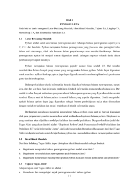 1-1 PENDAHULUAN Pada bab ini berisi mengenai